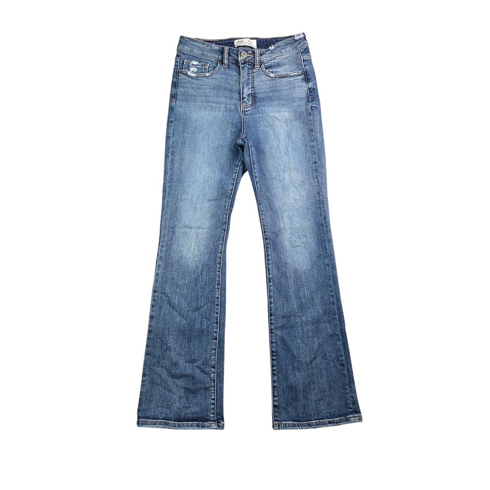 BKE Denim Women's 27x30 Billie Slim Fit High Rise Tailored Bootcut Blue Jeans